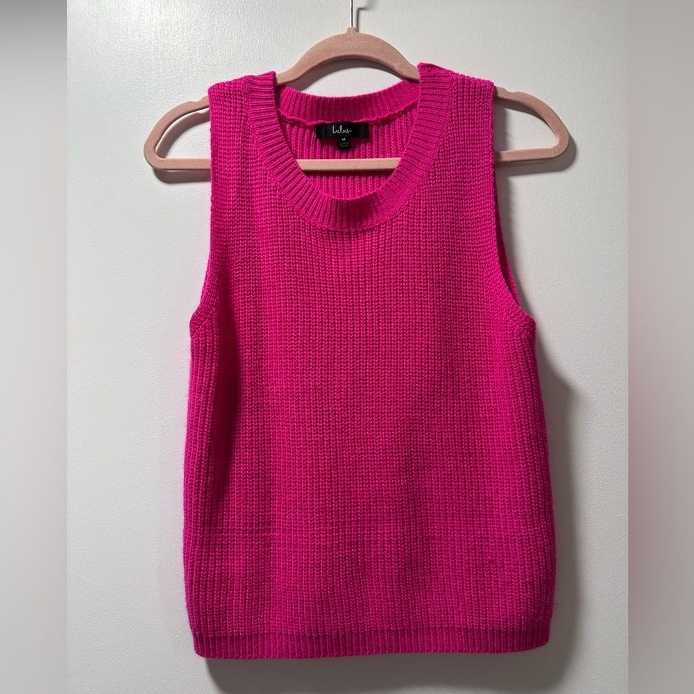 Lulus Bright Pink Knit Tank